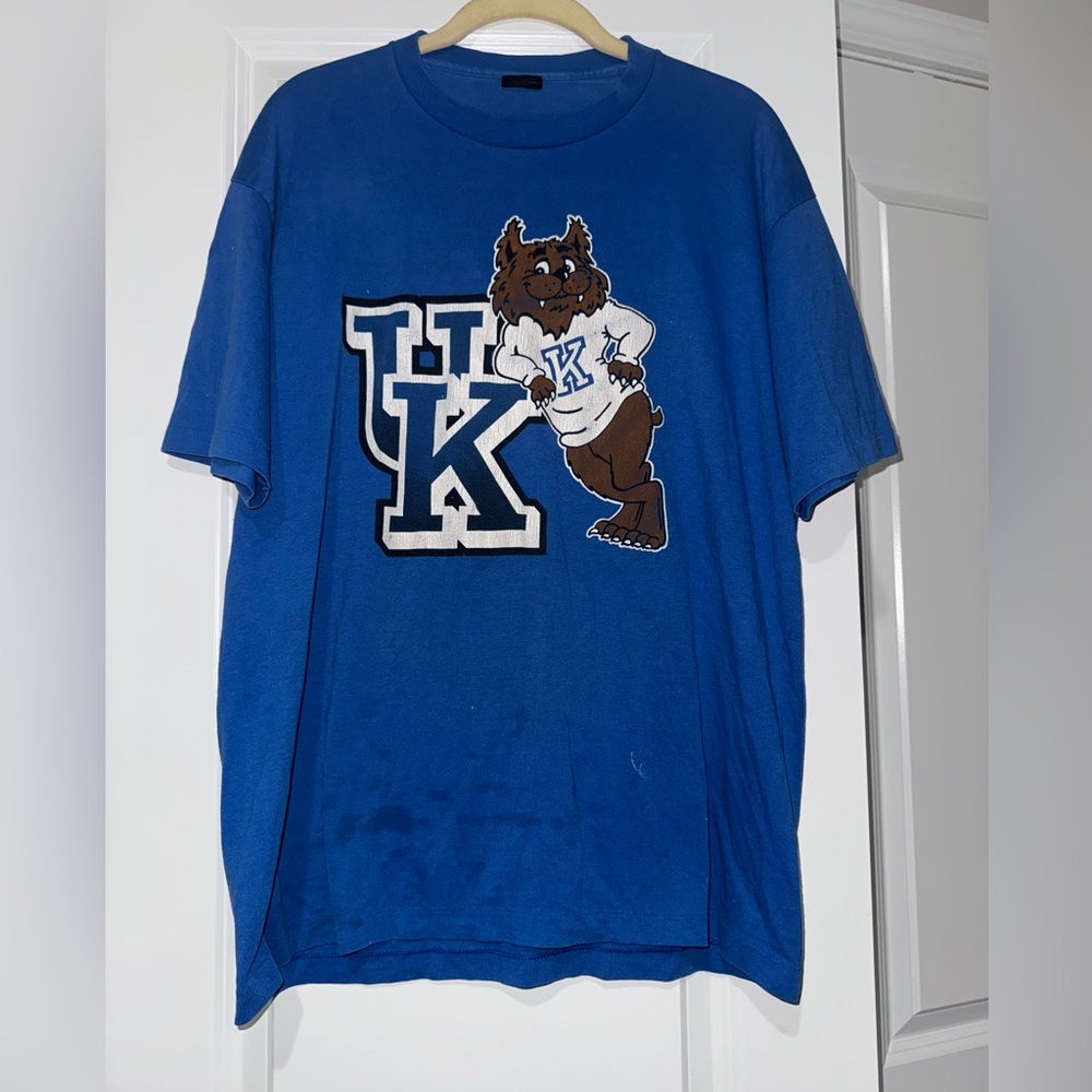 Vintage University of Kentucky‎ Wildcats Blue T-Shirt UK size L